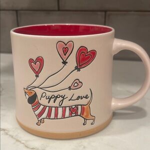 Spectrum Designz ❤️Valentine💕Puppy Love Dachshund Blush Pink Mug New